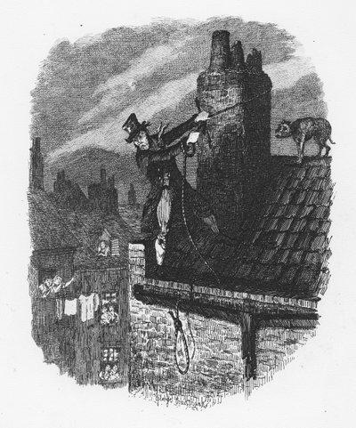 Den sista chansen, från "The Adventures of Oliver Twist" av Charles Dickens (1812-70) 1838 av George Cruikshank